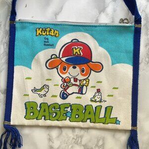Vintage Showa style canvas shoulder bag - Baseball KUTAN - Japan